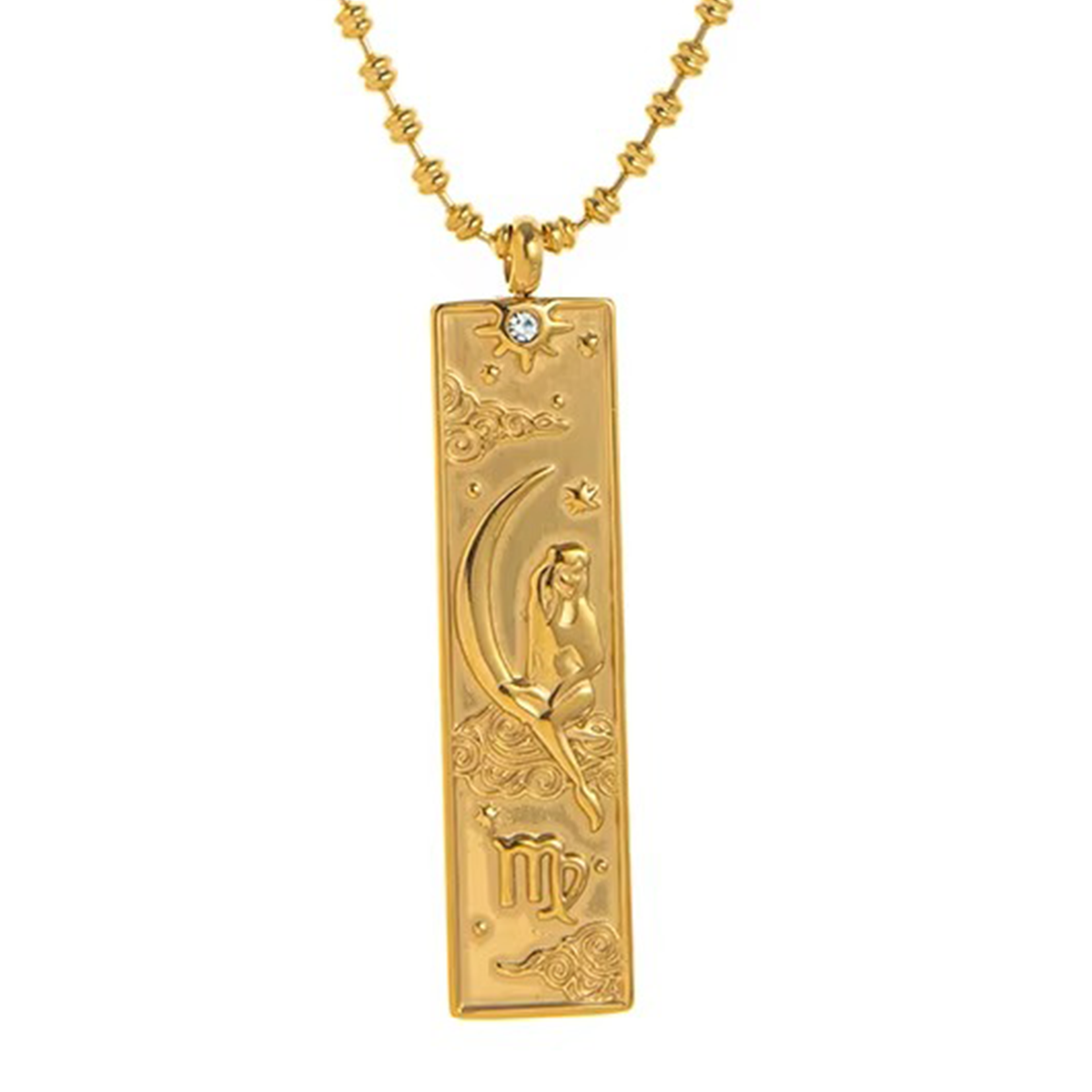 Rectangular Pendant Zodiac Necklace