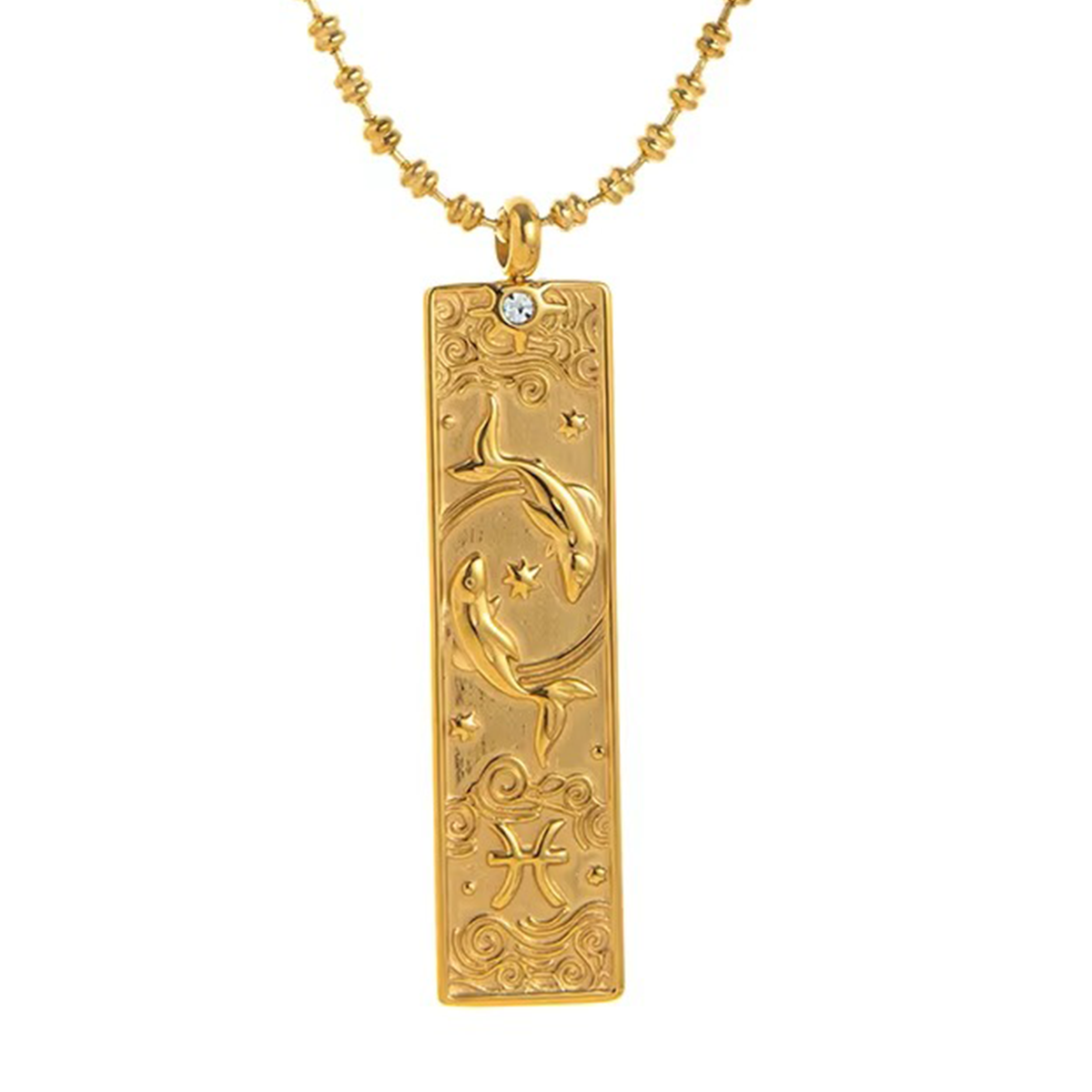 Rectangular Pendant Zodiac Necklace