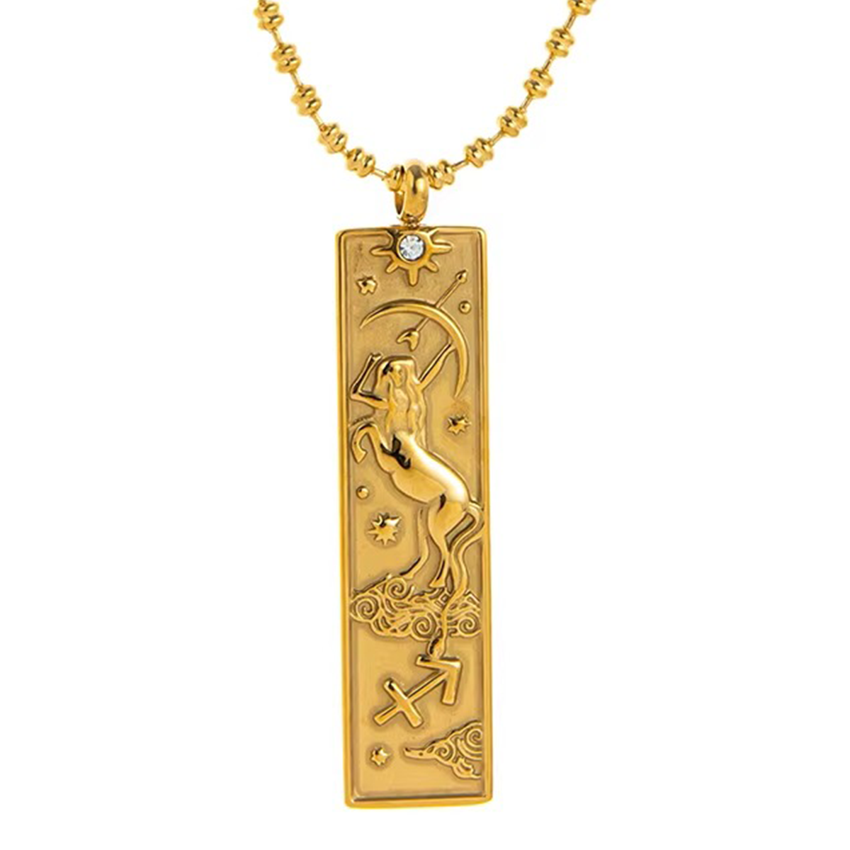 Rectangular Pendant Zodiac Necklace