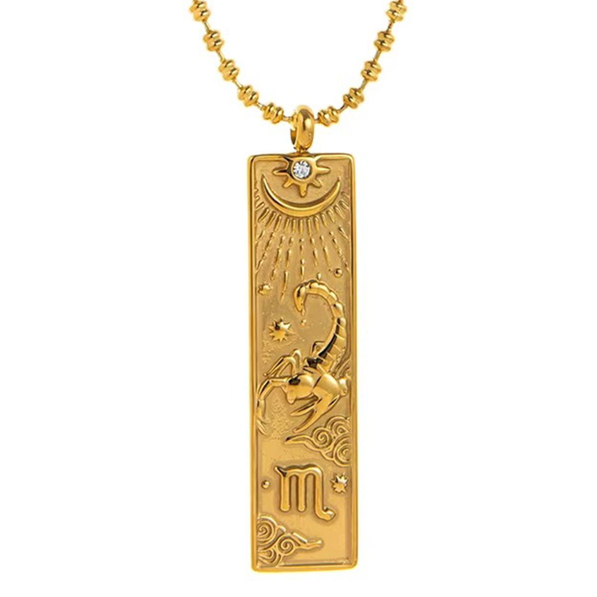 Rectangular Pendant Zodiac Necklace