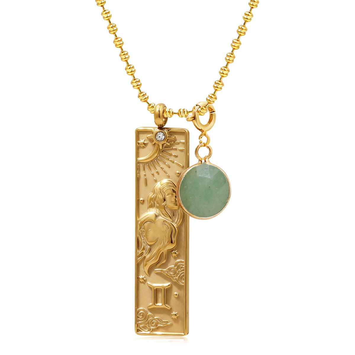 Rectangular Pendant Zodiac Necklace