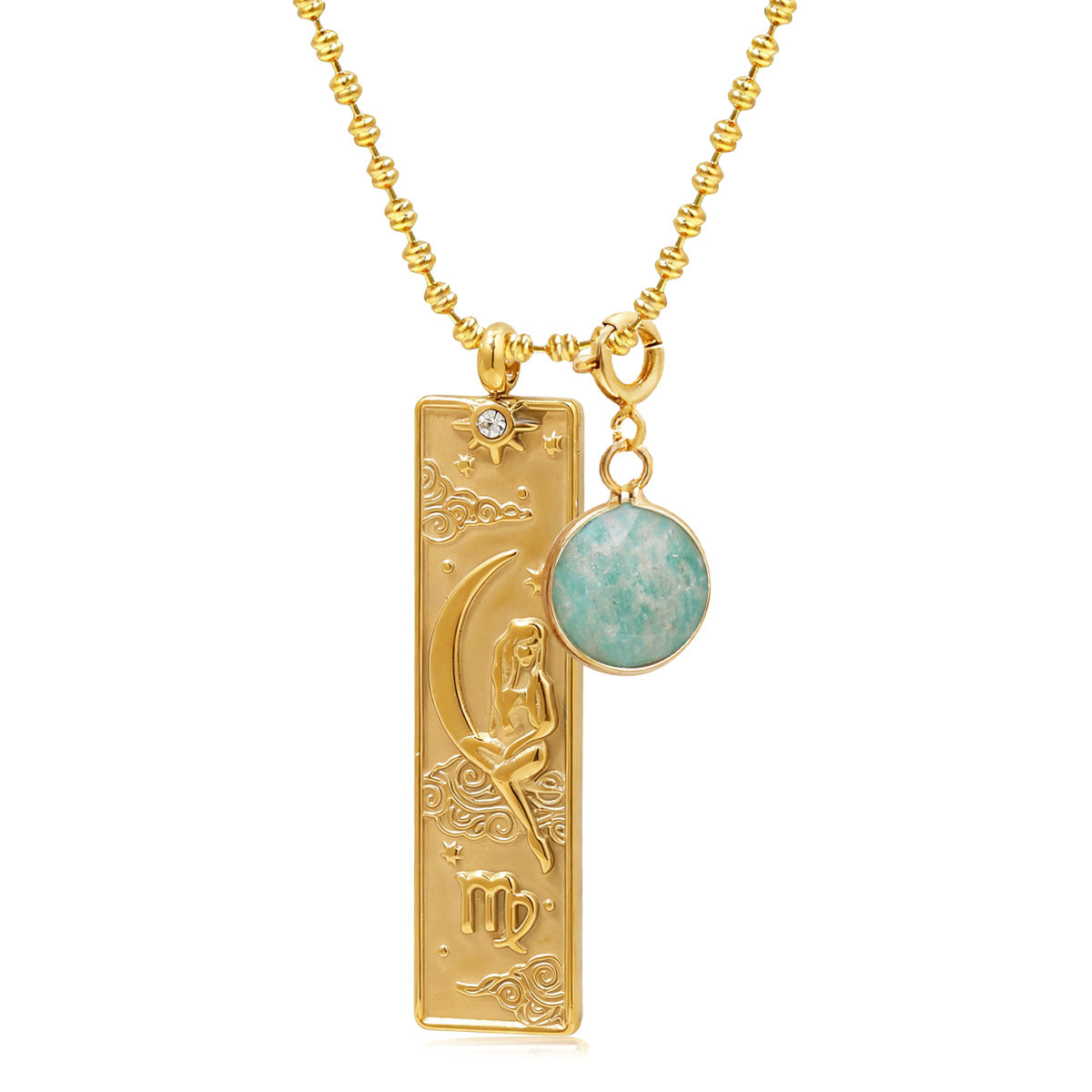 Rectangular Pendant Zodiac Necklace