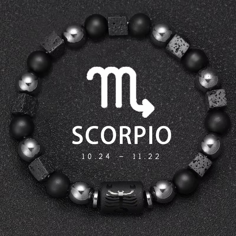 Bracciale Segno Zodiacale con Pietra Naturale