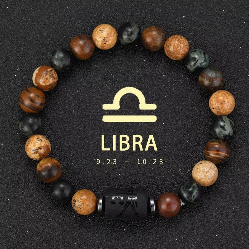 Bracciale Segno Zodiacale con Pietra Naturale