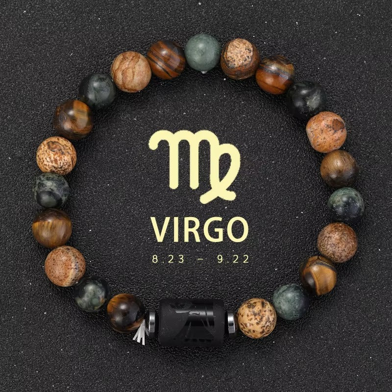 Bracciale Segno Zodiacale con Pietra Naturale