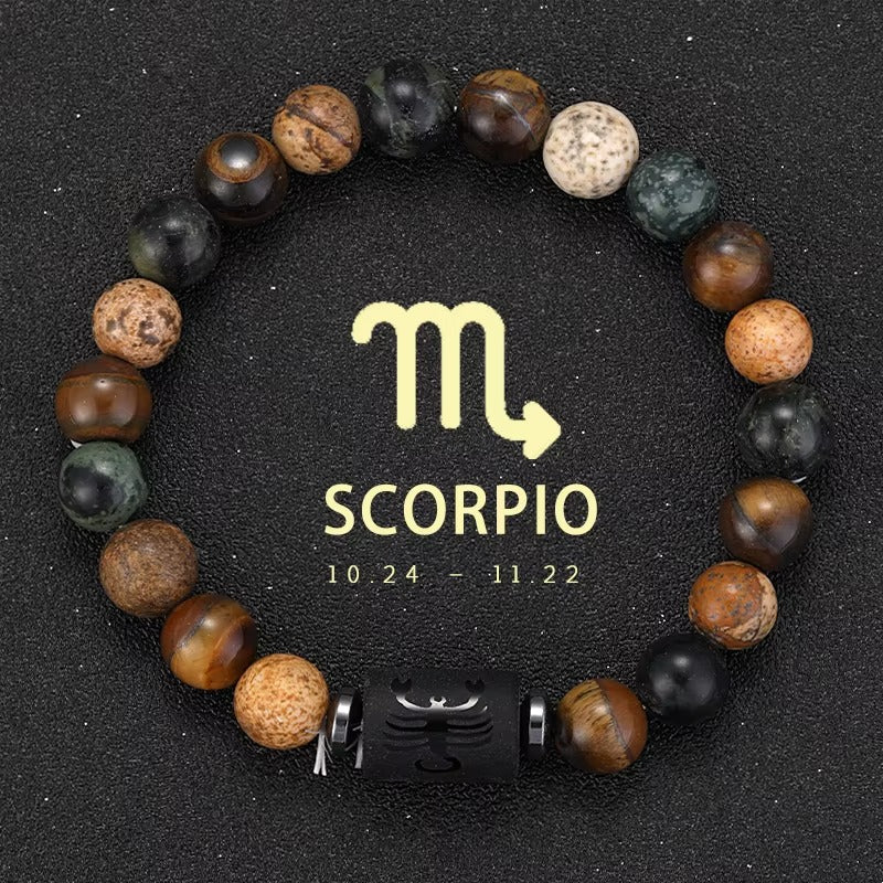 Bracciale Segno Zodiacale con Pietra Naturale