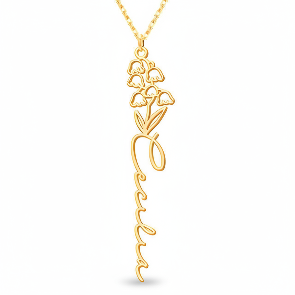 Collier Fleur de Naissance Personnalisé