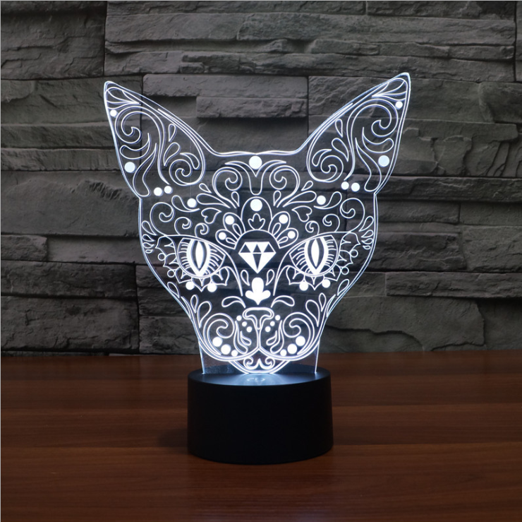3D LED Bastet Lamp