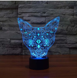 3D LED Bastet Lamp