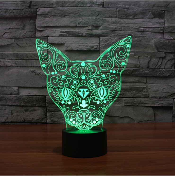 3D LED Bastet Lamp