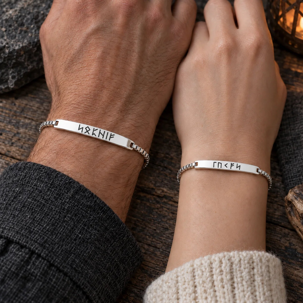 Bracelets Couple Viking Personnalisés