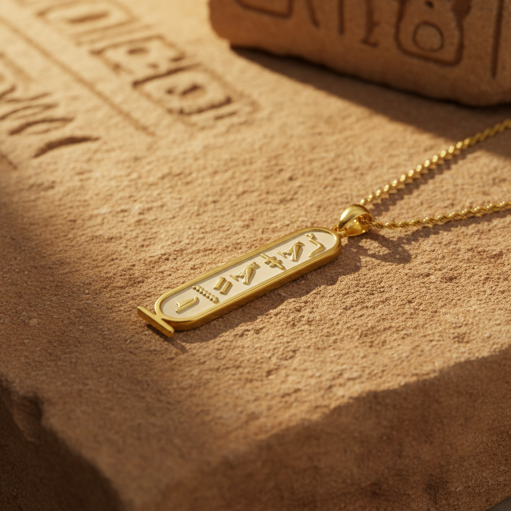 Personalized Egyptian Hieroglyph Necklace
