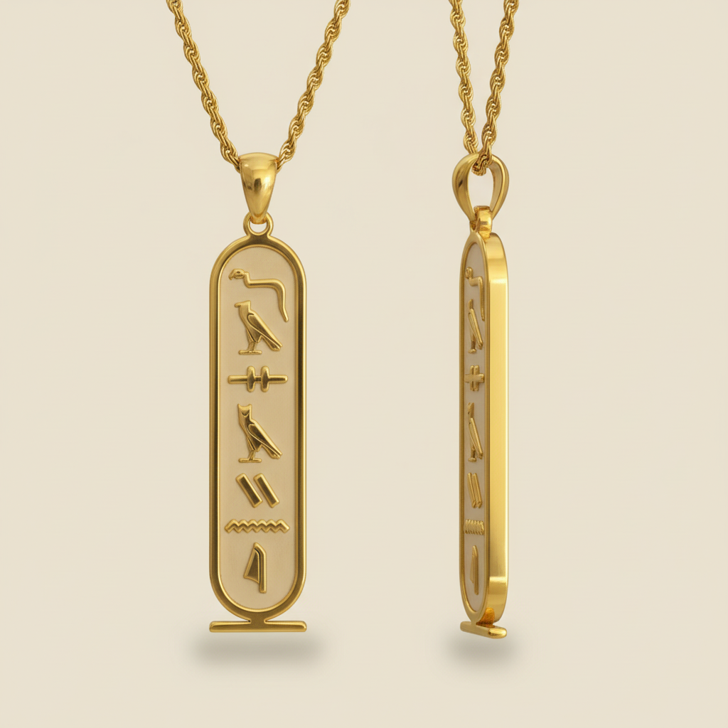 Personalized Egyptian Hieroglyph Necklace
