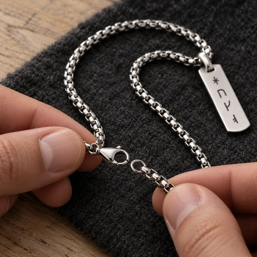 Collana Rune Vichinghe Incisa Uomo – 4