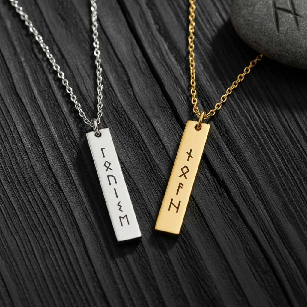 Collana Rune Vichinghe Personalizzata