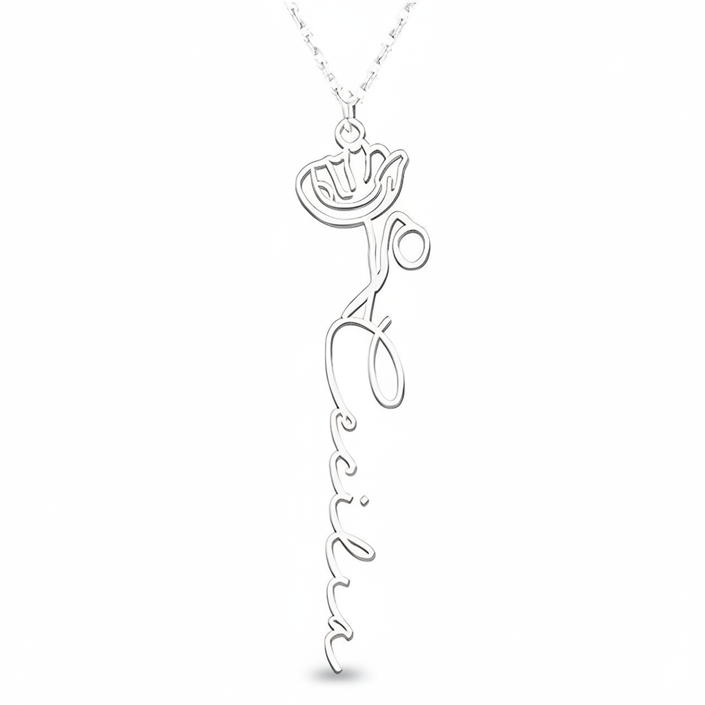 Collier Fleur de Naissance Personnalisé