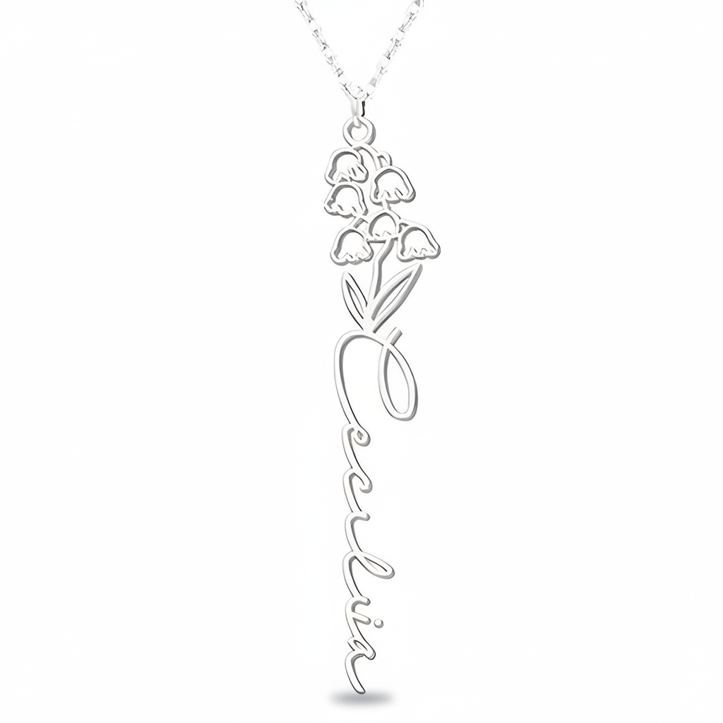 Collier Fleur de Naissance Personnalisé